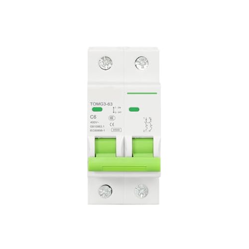 Disyuntor tipo B de 2 polos y 36 mm para instalaciones de corriente alterna 110V a 400V