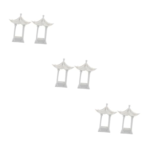 UPKOCH 6 Pièces Modèle De Matériau De Construction Gazebo Extérieur Décor Faux Écrous pour L'Artisanat Décor Extérieur Accessoires pour La Maison Mini Pavillon De Jardin Chinois