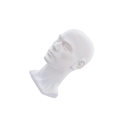 Cabeza de maniquí de peluca para joyería y gafas de hombre 6