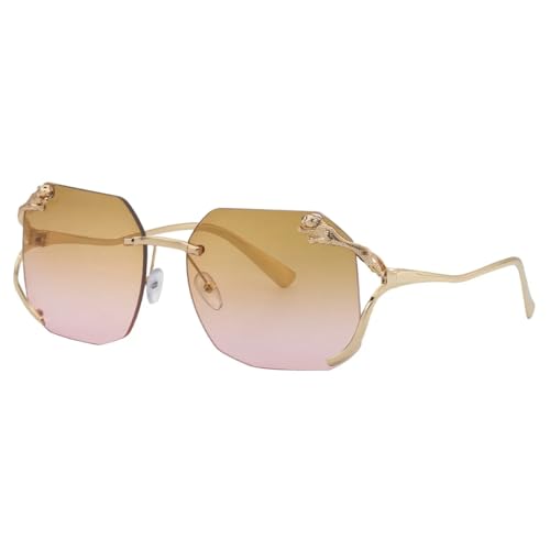 Lunettes de soleil vintage punk grand format pour femme et homme rétro