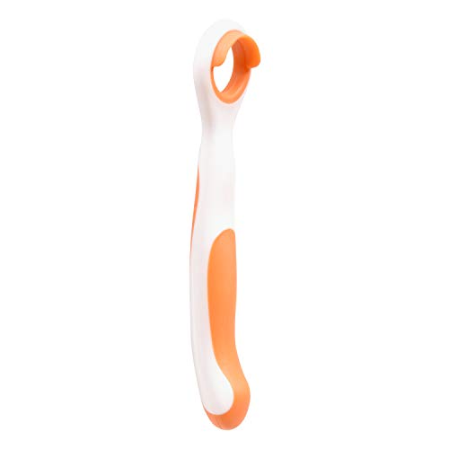 Image of Hopop BPA Free Tongue Cleaner Toothbrush 100% Safe For Kids Age From 1-3 Years (1 Pc, Orange)