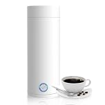 Travel Kettle, Travel Portable Kettles Coffee Tea Food Grade, 3 in 1 Mini Electric Kettle, Automatic Shut off Small Kettle, Water Heater for Making Tea, Coffee, Baby Milk And Fast Food (White)