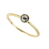 [京セラ] アレキサンドライト リング 指輪 K18イエローゴールド カボション フクリン留め 3mm パレット 6月誕生石 クレサンベール 15