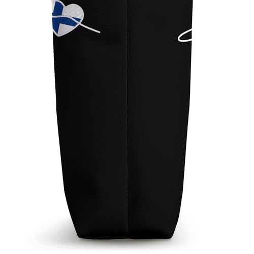 Bolso tote Suomi Simple Love con corazón y bandera de Finlandia miniatura 3