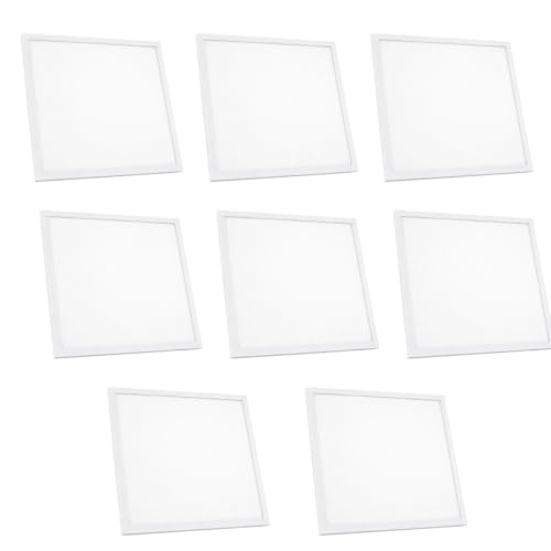 Image of 40W LED Panel Light 2x2 Feet Cool White, Square Ceiling Panel Light, Surface Mounted LED Light for Office, Shop, School, Hospital, Commercial Buildings & Home Lighting (Pack of 8)
