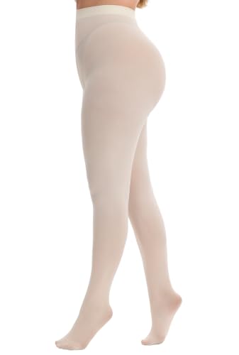 Image of Frola Plus Size Tights for Women Semi Opaque Control Top High Waist Stockings 60 Denier Women's Pantyhose 2X 3X 4X 5X
