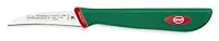 Sanelli Premana Professional Coltello Verdura spelucchino curvo, Acciaio Inossidabile, Verde / Rosso, 17.5 x 1.5 x 2.5 cm