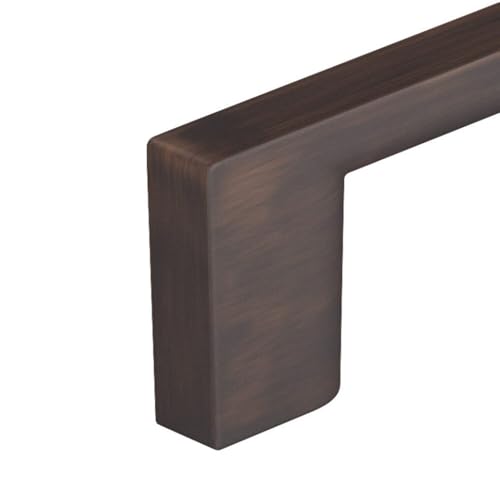 Image of Richelieu Hardware BP8160128BORB Armadale Collection 5 1 /16-inch (128 mm) Center-to-Center Brushed Oil-Rubbed Bronze Modern Cabinet and Drawer Pull Handle for Kitchen, Bathroom, and Furniture