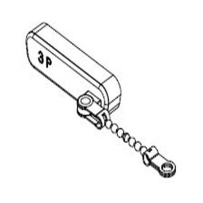 Molex/Waldom, 173112-0106, FCT Plastic Dust Cap for Size 4 Male D-sub Red with 75.00mm Chain and Clip (45 Item/s)