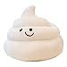 Colcolo Divertente Cacca Peluche Bambola di Pezza Cuscino Morbido Emoticon Abbraccio Cacca Cuscino per Divano Decorazione Regalo - Bianco