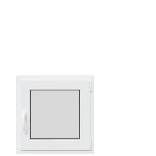 RISOR - Ventana para sótano (60 x 60 cm, inclinable, DIN derecha, blanco, PVC y cristal para una transmisión de luz óptima y durabilidad)