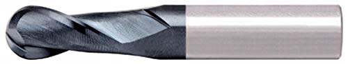 Image of Alfa Tools SCB61385AL 1 inchx1 inch 2 Flute Ball Single End Center Cutting AlTiN Carbide End Mill Made In USA,
