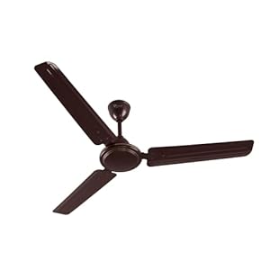 SYSKA MAXAIR 1400 mm Silent Operation 3 Blade Ceiling Fan (Brown, Pack of 1)
