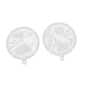 Unomor 2pcs Filter Mesh Colander Bag Yogurt Mesh Sieve Kitchen Milk Soy Strainer Beer Brewing Equipment Nut Milk Jam Strainer Sieve Strainer Fine Mesh Strainer Bag Soy Yogurt Nylon White