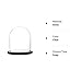 Glass Cloche Bell Jar Display Dome with Black Wooden Base 6