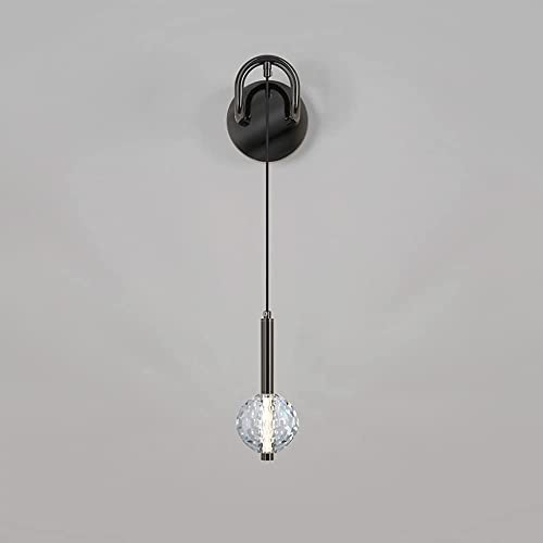 Lámpara de cristal nórdico LED ideal para pasillos y restaurantes modernos