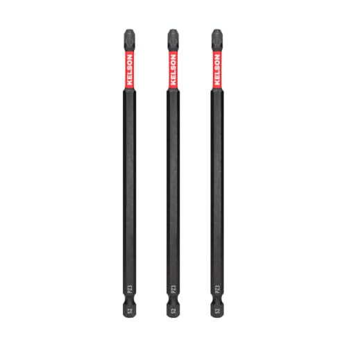 Image of KELSON 3pcs PZ3 150mm Pozi 3 Impact Rated Screwdriver Bits 1/4" Universal