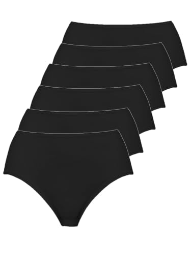 Slip Taille Basse Fine Cotton : lot de 6 en pur coton sans coutures du 40 au 52