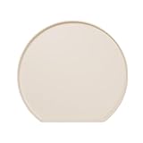 ≪食器が滑らない≫ atRise[アットライズ] 半月盆 おぼん 食洗機対応 くすみカラー かわいい お盆 おうちカフェ トレー 滑らない 丸 シンプル 一人暮らし 二人暮らし 和食 洋食 フチ付き 撥水加工 (エクリュ)