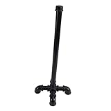 DOITOOL 1pc Stylish Metal Tissue Rack Decorative Napkin Holder for Bathroom Kitchen Space-Saving Design Easy to Install Black Industrial Pipe Stand