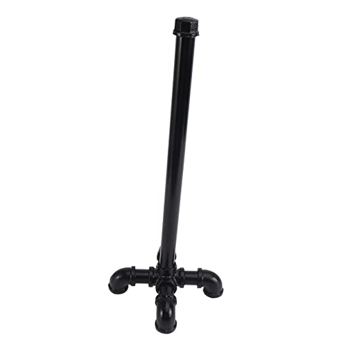 DOITOOL 1pc Stylish Metal Tissue Rack Decorative Napkin Holder for Bathroom Kitchen Space-Saving Design Easy to Install Black Industrial Pipe Stand