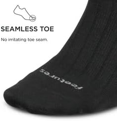 Feetures Everyday Ultra Light Cushion Crew Sock for Men - Moisture-Wicking Socks - Image 4