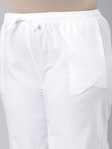 Image of GO COLORS Women Blue Stripe Cotton Wide Pants