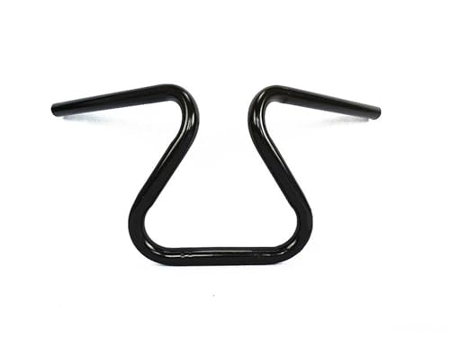 Guidon de moto vintage 22mm barre de direction retro noire pour customisation