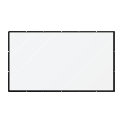 HOME DELUXE - Pantalla de proyección Lucid - Color: Blanco con Borde Negro, Dimensiones: 233 x 139 cm, Formatos: 4:3 y 16:9, Diagonal: 100 Pulgadas, No Requiere taladrar, Fácil de Plegar
