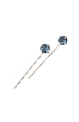 Horquillas L. Erickson Little Gem Bobby Pin accesorios pelo azul denim y plata