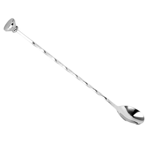 ABOOFAN Cuillère De Barman en Acier Inoxydable - Agitateur À Cocktail Réutilisable avec Bâtonnet Mélangeur Multifonction pour Bar Thé Jus