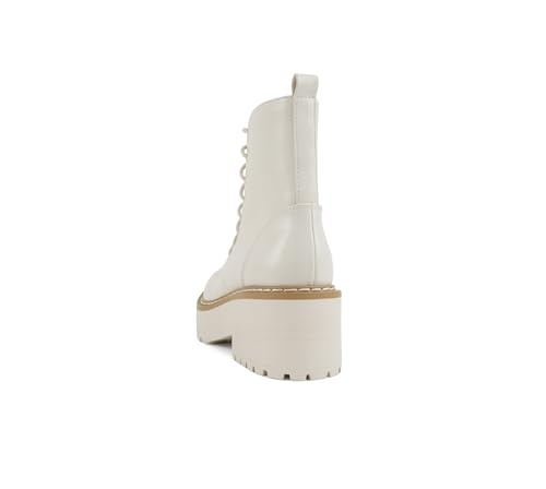 Image of Soda FLING Women Chunky Lug Sole Lace up Fashion Combat Ankle Boot w /Side Zipper