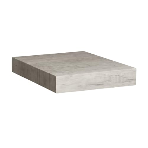 TIENDA EURASIA – Estantes de Pared Flotantes | Material MDF | Carga Máxima 5 Kg | Forma Cuadrada o Rectangular | Baldas Pared (Roble Gris, 23.5 x 23.5 x 3.8 cm)