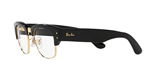Image of Ray-Ban Unisex RB0316S Mega Clubmaster Square Sunglasses, Black on Gold /Transition Clear to Sapphire, 53 mm