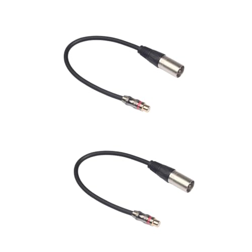 Adaptador hembra UPKOCH para cable de micrófono yector de audio negro de amplificador 2 uds