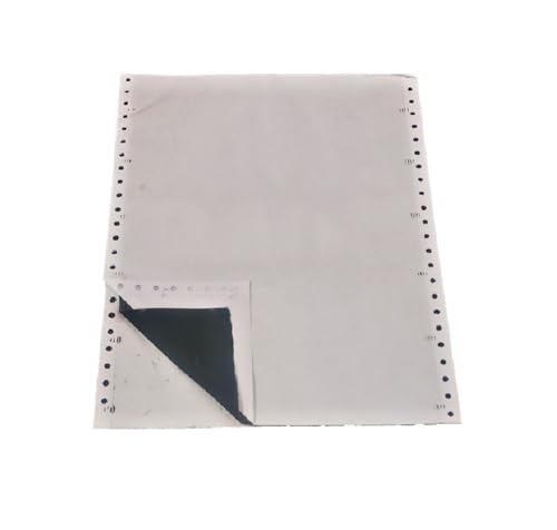 Dot Matrix Paper 15"x12", 2 Part With Carbon Continuous 500 Sets 60 GSM | Computer Paper 15x12x2 Part=12" Cut (500 Sets, White)