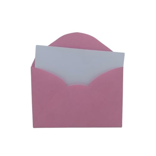 Envelope Visita Rosa 11,5x8 Cm + Cartão Branco 100 Unidades