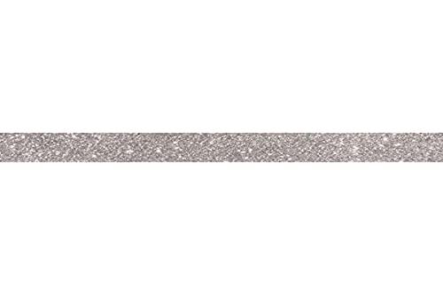 Rayher 59925606 Glitter Tape, 15 mm, Rouleau 5 m, Argent