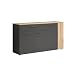 Produktbild trendteam smart living - Esteban - Sideboard - Anthrazit/Evoke Eiche - 5 Fächer - 1 Schublade - (BxHxT) 150 x 83 x 42 cm - 3 verstellbare Einlegeböden - kratzfest