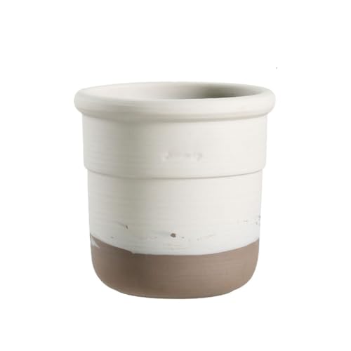 EQUALIZE Pot de fleurs lumineux de luxe, pot de fleurs en céramique, pot de fleurs moderne et simple, peut planter des fleurs, avec trous de drainage, jardinière simple (couleur : A)
