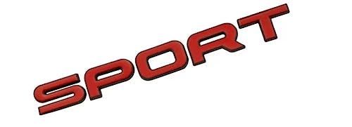 Image of 1pcs 3D Raised Sport Emblems Premium Auto Badge Rear Trunk Decal(Black red)