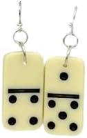 Mini Domino Wire Pierced Earrings Dork Nerd Geek Game Funky