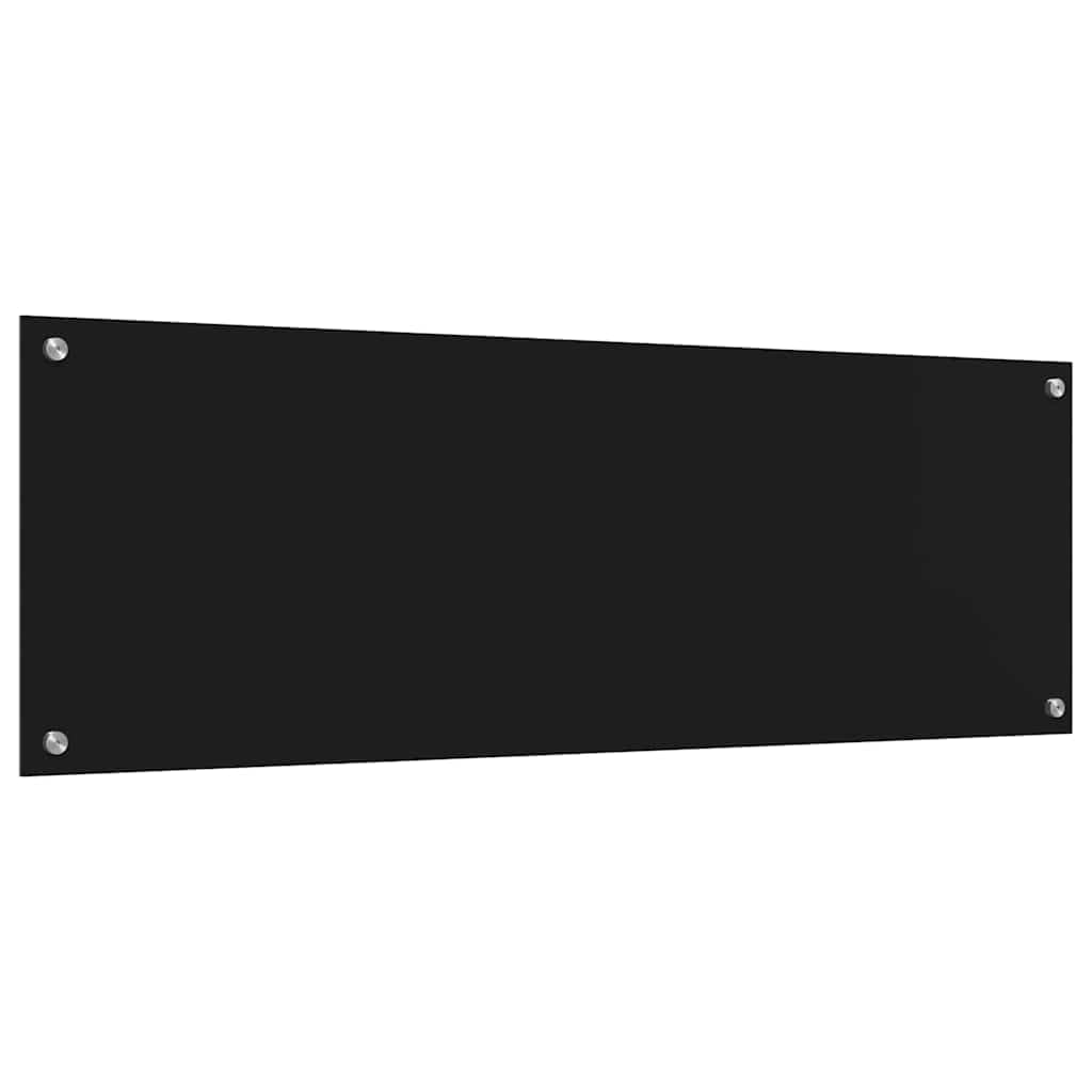 Lumanois Crédence de Cuisine 2 pcs Noir 120 x 40 cm Verre trempé Ustensiles & Accessoires de Cuisine Noir,3415497