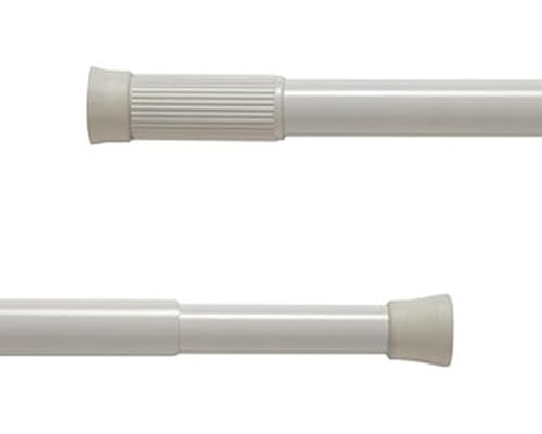 Barra cortina extensible blanca, 115-180 cm, ideal para colgar cortinas y proporcionar una opción decorativa en cualquier habitación.