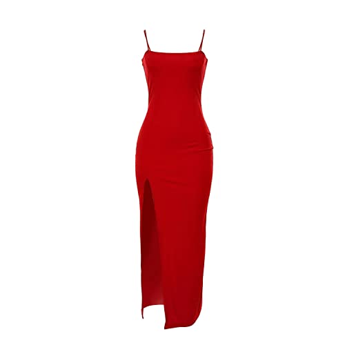 Image of Women Sleeveless Off Shoulder Split Evening Cocktail Long Dress