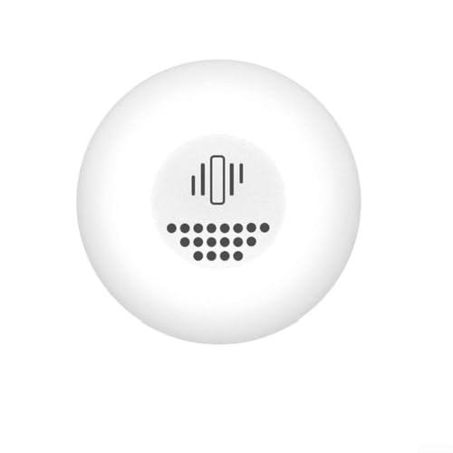 Desiumite Capteur intelligent de vibration et d'inclinaison pour Tuya ZigBee 3.0 Sécurité de la maison, détecteur de bris de verre sans fil pour porte et fenêtre, alarme de surveillance en temps réel