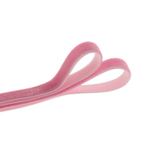 Image of QIANF Vintage Peach Pink Velvet Ribbon Christmas Ribbon for Gift Wrapping Crafts Christmas Tree Ornaments Garland Decorations, 3 /8 Inch X 25Yd