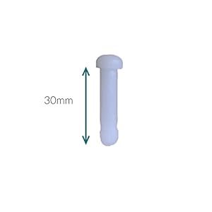 Elegant Casa Western Toilet Seat Cover Screw, Nuts and Washers Hinges Kit Clamp Plastic White Colour 1 Pair Set Size 85mm x 27mm) Elegant Casa Western Toilet Seat Cover Screw, Nuts and Washers Hinges Kit Clamp Plastic White Colour 1 Pair Set Size 85mm x 27mm)