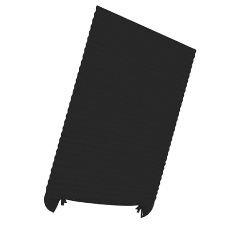 Pleated Temporary Shades Non Woven for Light Filtering Easy to Fit Install DIY Cut to Size, Black 90x180cm