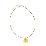 YUPEIUKLI Collar de Cuerda Trenzada con Flores acrílicas Coloridas Comodidad Ligera y un Estilo Moderno. Cadena para clavícula.